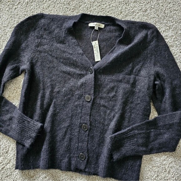 NWT Madewell Alpaca-Blend V-Neck Cardigan - Picture 2 of 5